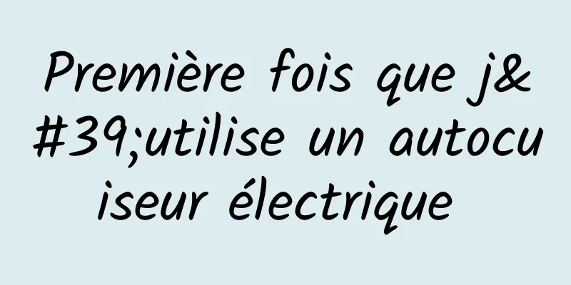 Première fois que j'utilise un autocuiseur électrique 