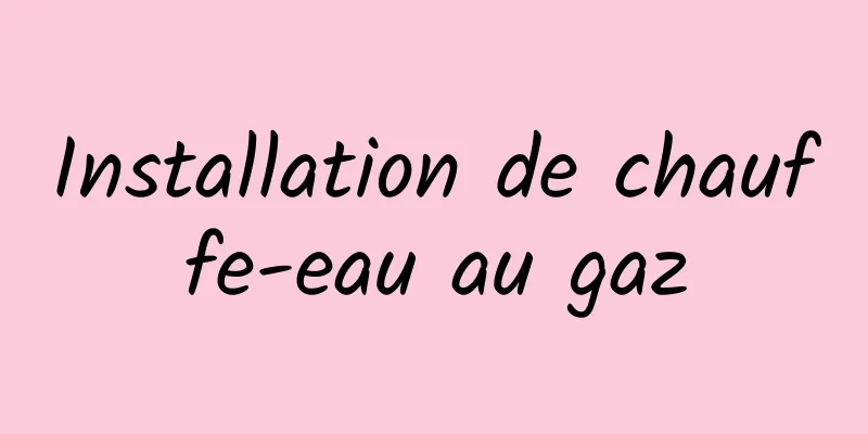 Installation de chauffe-eau au gaz