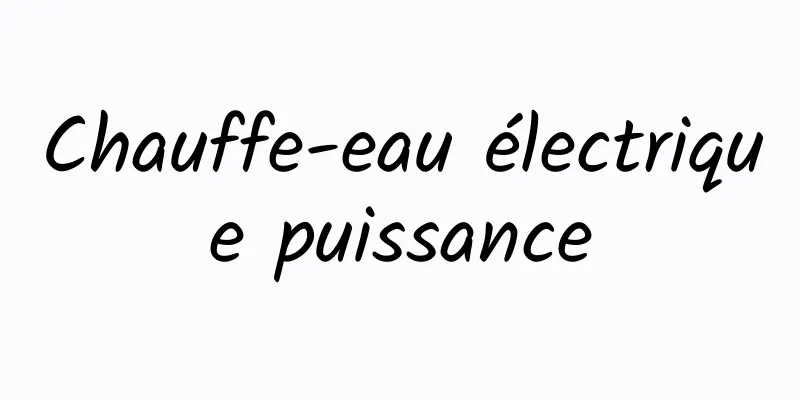 Chauffe-eau électrique puissance