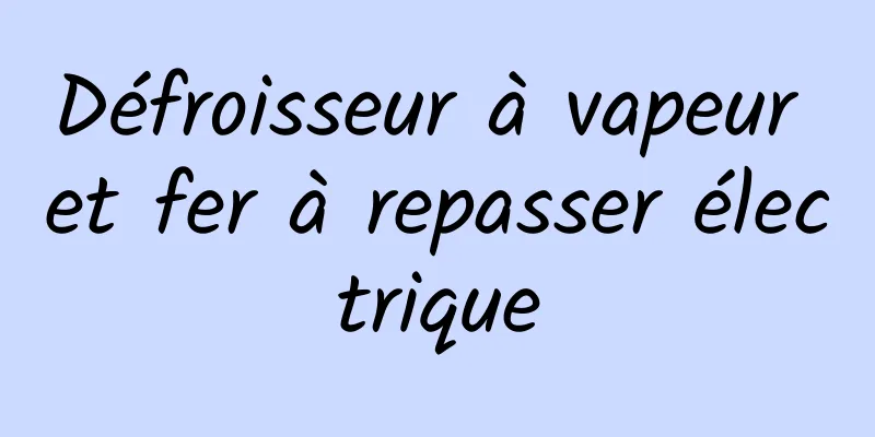 Défroisseur à vapeur et fer à repasser électrique