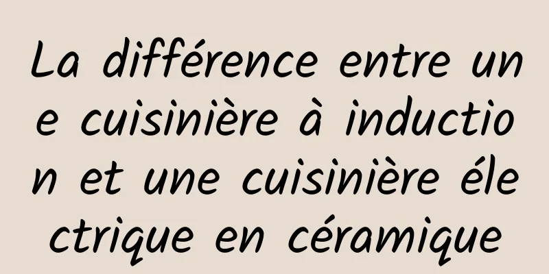 La différence entre une cuisinière à induction et une cuisinière électrique en céramique