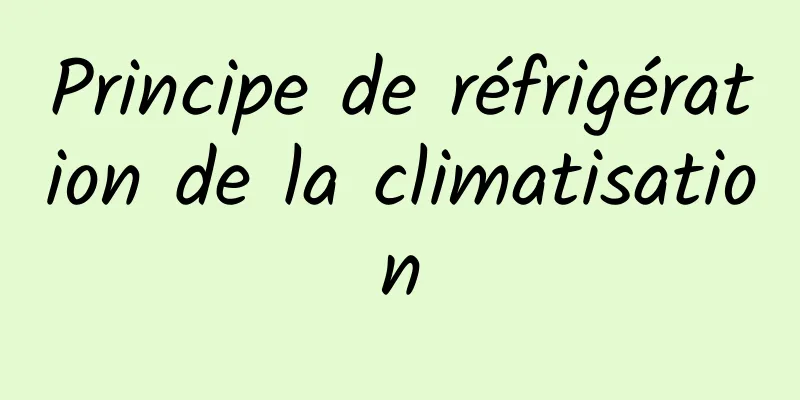 Principe de réfrigération de la climatisation