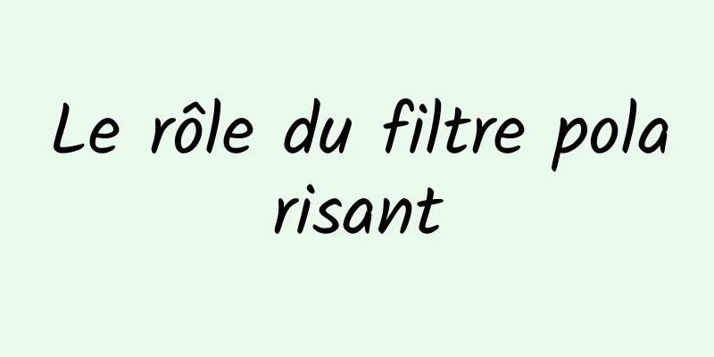 Le rôle du filtre polarisant