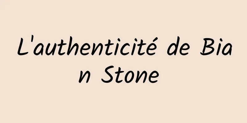 L'authenticité de Bian Stone 