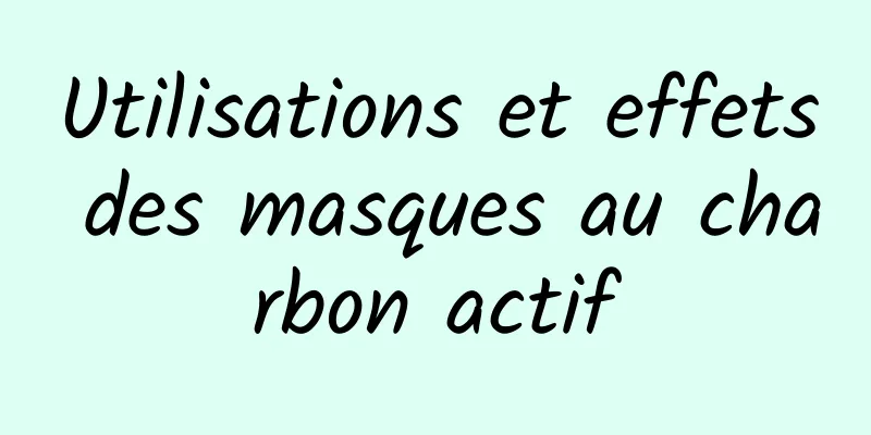 Utilisations et effets des masques au charbon actif