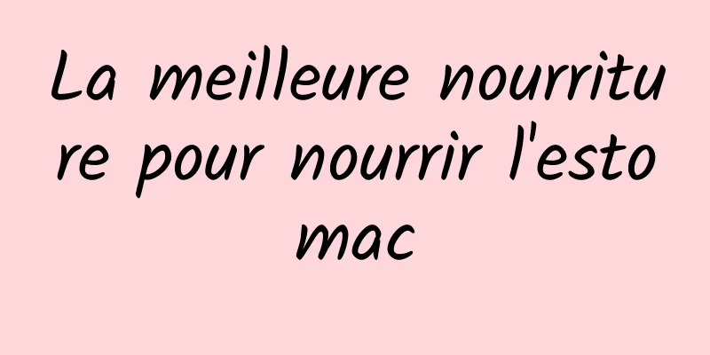 La meilleure nourriture pour nourrir l'estomac